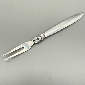 Georg Jensen Sterling Silver Cactus Lemon Fork Danish Mid Century Modern 25.7g